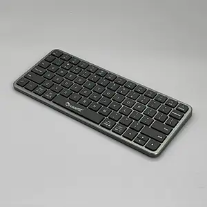 Dual mode 2.4G wireless and 3 channels Bluetooth chocolate keys Slim Scissors keys Keyboard +Type C charging